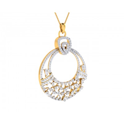 Vikki Diamond Pendant & Earrings set in gold